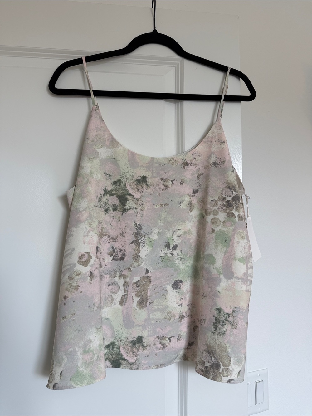 Nordstrom Pastel Pink & Sage Green Watercolor Cami